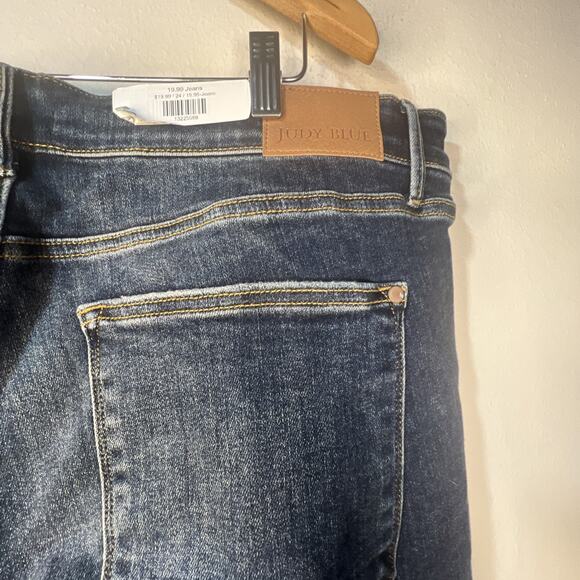 JUDY BLUE Women's Jeans Sz 24W BLUE Mid Rise Skinny Fit Stretch Dark Stone NWT - Picture 5 of 14